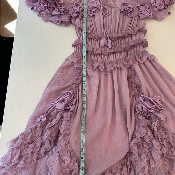 Worn Once Fillyboo Free People Seychelles Mini Dress Ruffle Lace Purple - Picture 9 of 10